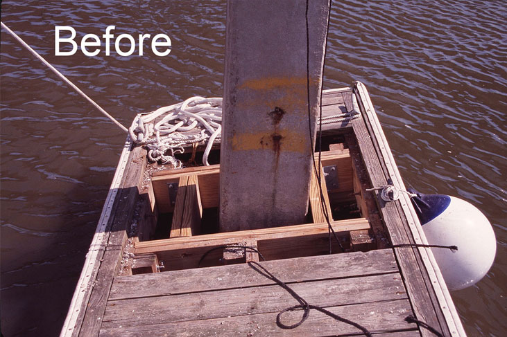 Floating Dock Piling Guides | Carolina Waterworks, Inc.