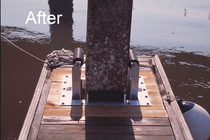 Floating Dock Piling Guides | Carolina Waterworks, Inc.